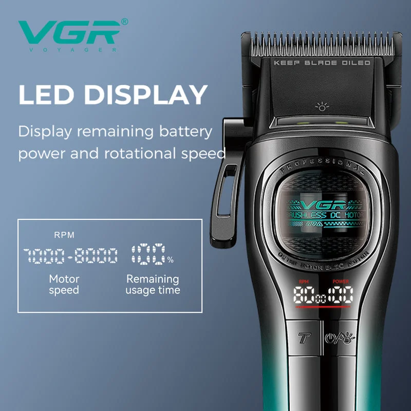 V-888C Profesyonel Saç Kesme Makinesi Şarj Standlı Clipper