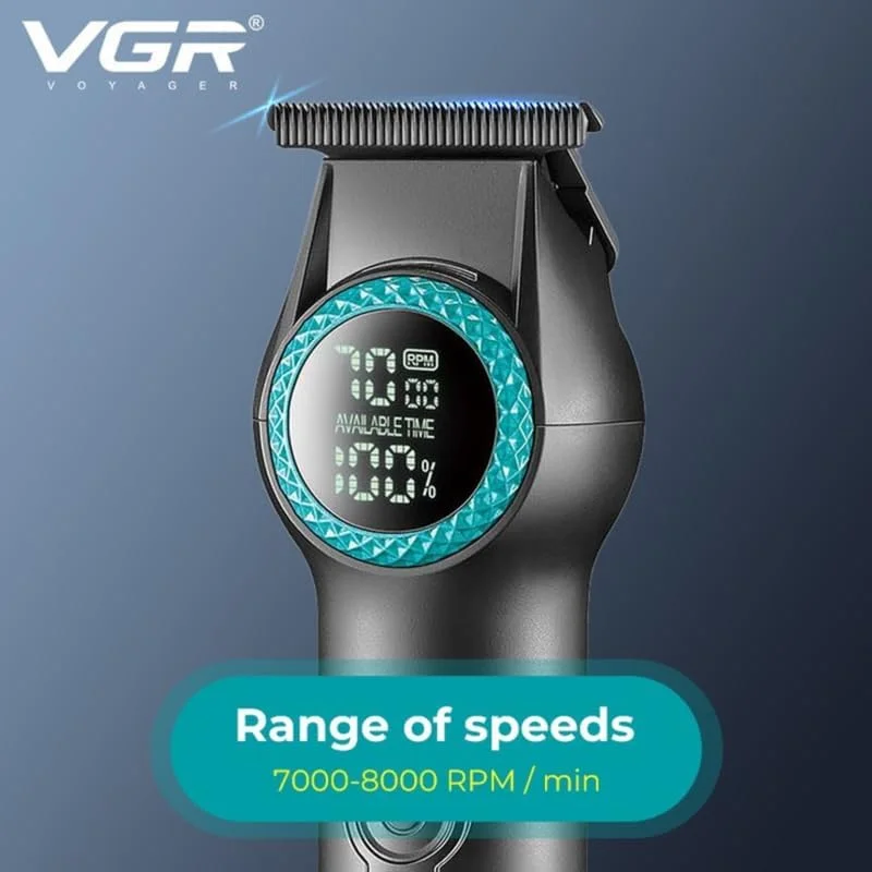 V-990 Profesyonel Saç Sakal Çizim Makinesi LED Trimmer - Sarı
