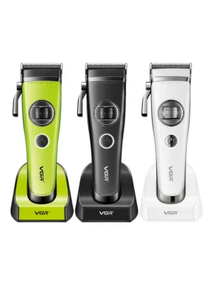 V-880C Profesyonel BLDC Fırçasız Motor Saç Kesme Makinesi Seramik Bıçak Şarj Standlı Clipper