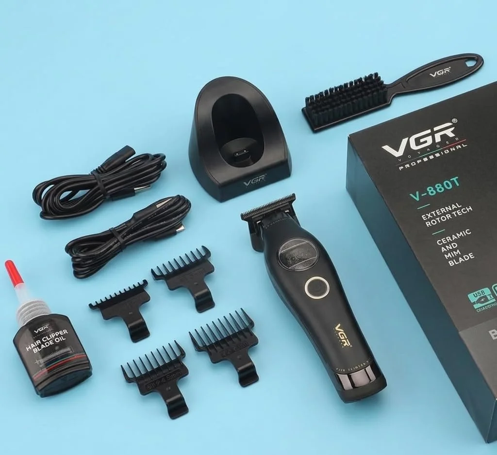 V-880T Sakal ve Ense Çizim Makinesi Şarjlı Berber Trimmer