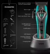 V-884C Profesyonel Saç Kesme Makinesi Şarjlı Berber Clipper