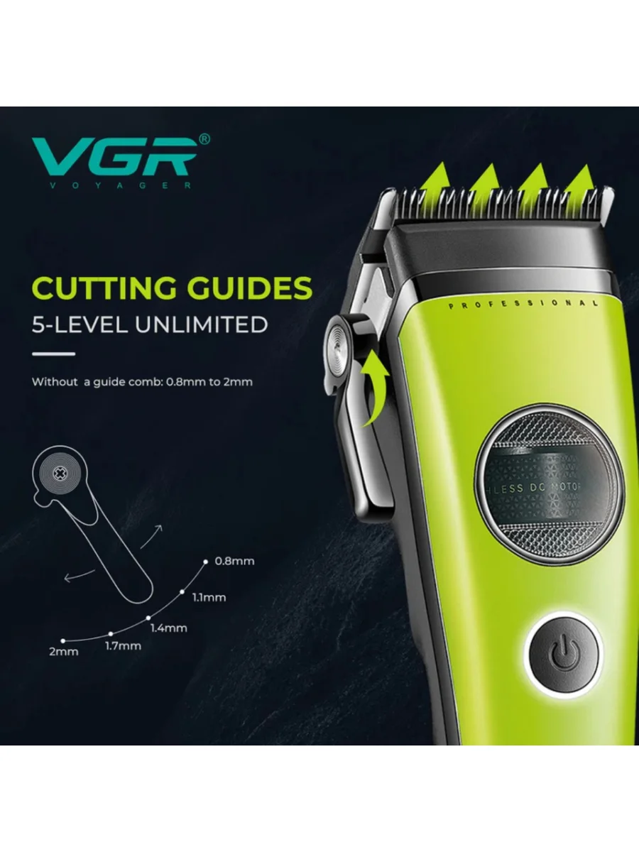 V-880C Profesyonel BLDC Fırçasız Motor Saç Kesme Makinesi Seramik Bıçak Şarj Standlı Clipper