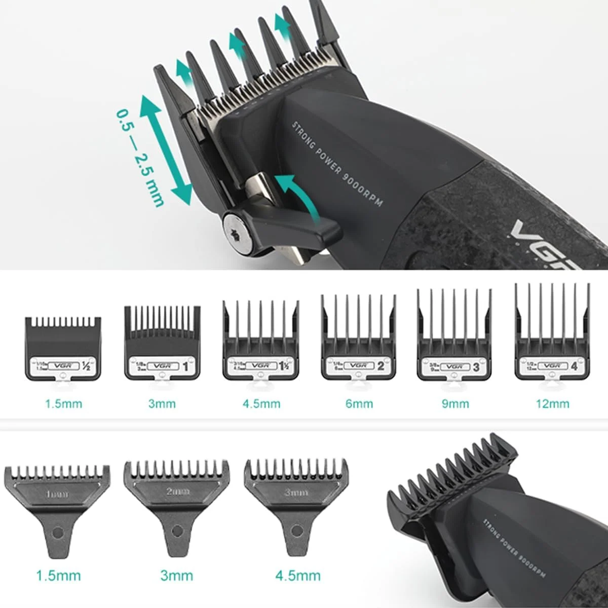 V-640 S2 - Saç, Sakal Tıraş Makinesi Seti - Kırmızı
