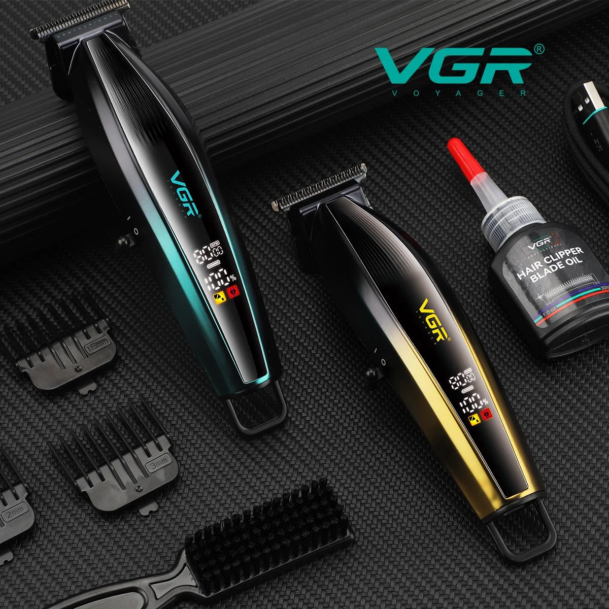 V-974 Profesyonel Saç Sakal Çizim Makinesi Gold Trimmer
