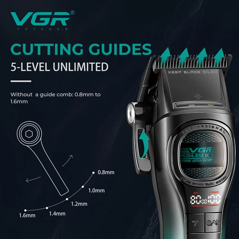 V-888C Profesyonel Saç Kesme Makinesi Şarj Standlı Clipper