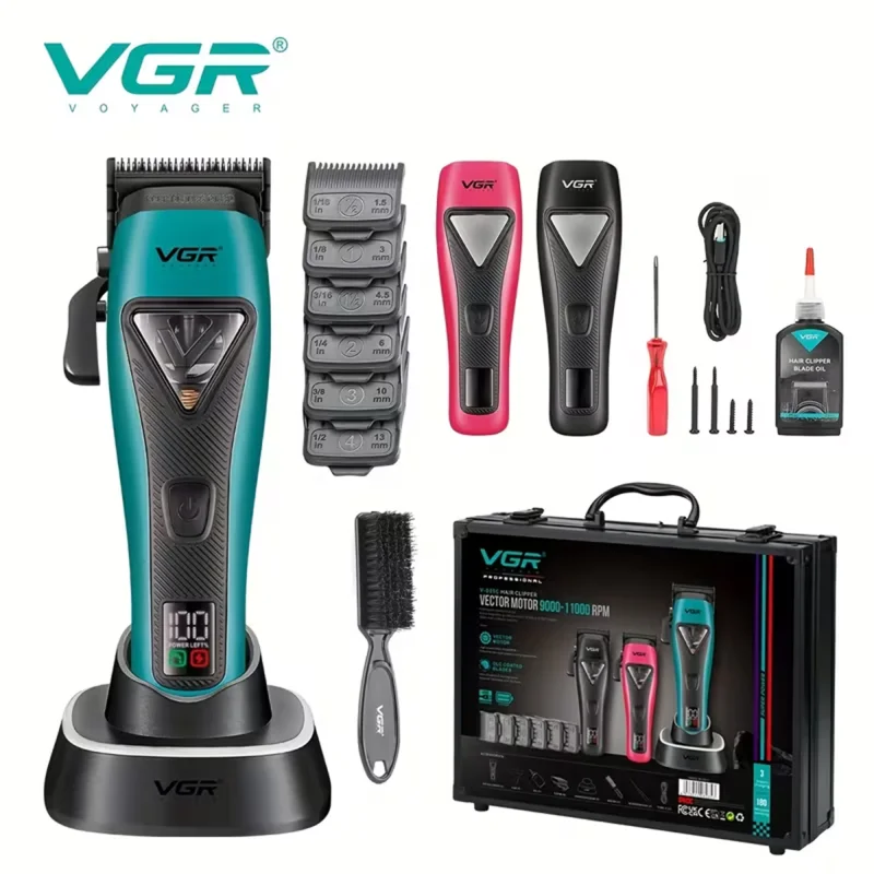 V-035C - Saç Tıraş Makinesi - 11000 RPM - Şarjlı - Yedek Kapaklı