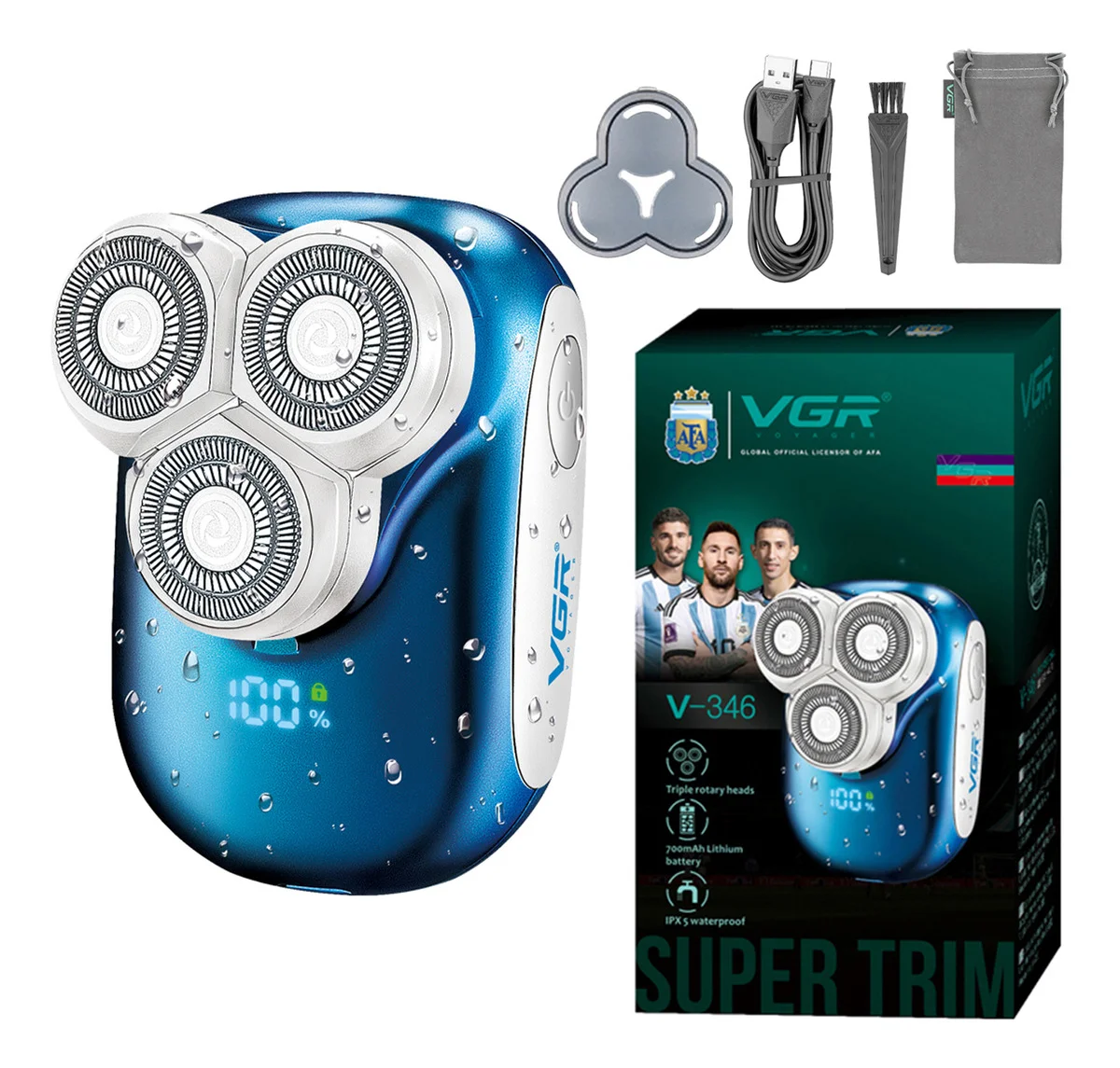 V-346 IPX5 Su Geçirmez - Seyahat Boy - Shaver Tıraş Makinesi