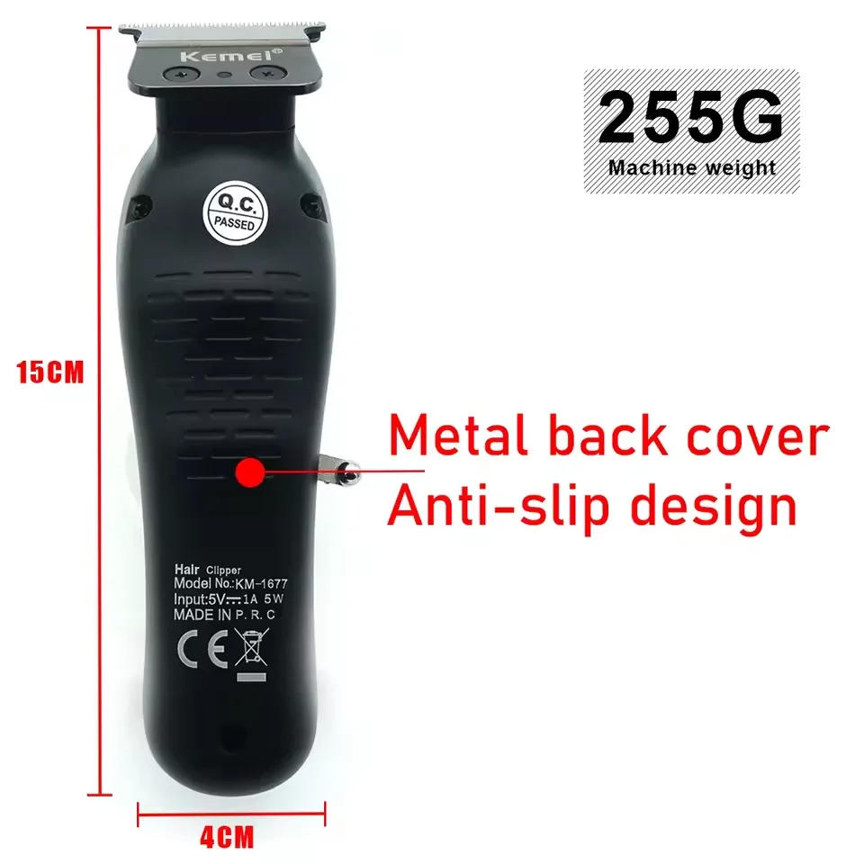 Kemei KM-1677 Profesyonel DLC Bıçaklı Saç Sakal Tıraş Makinesi (Trimmer)