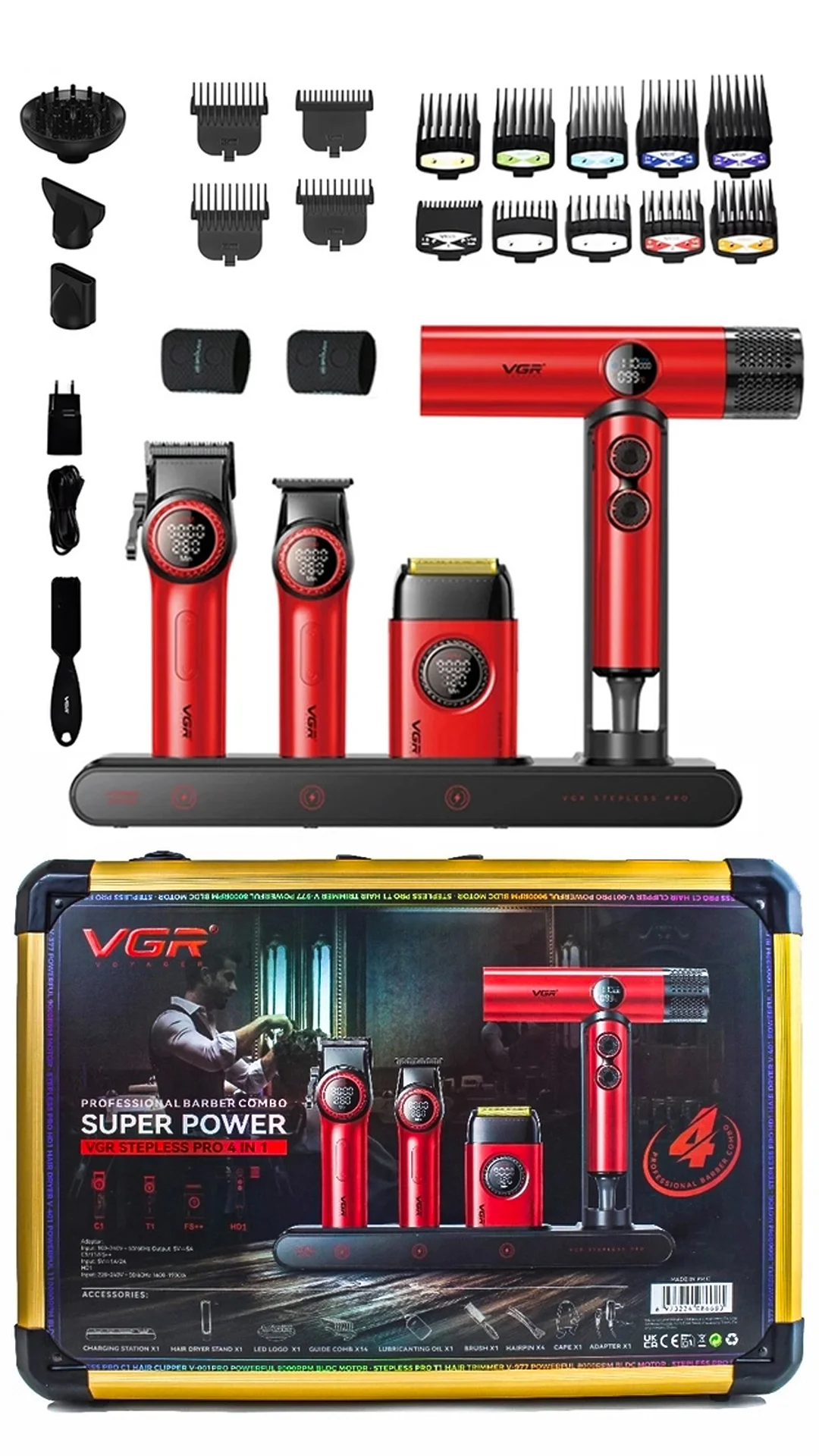 STEPLESS PRO 4 IN 1 - MUSCULAR - PROFESYONEL TIRAŞ SETİ