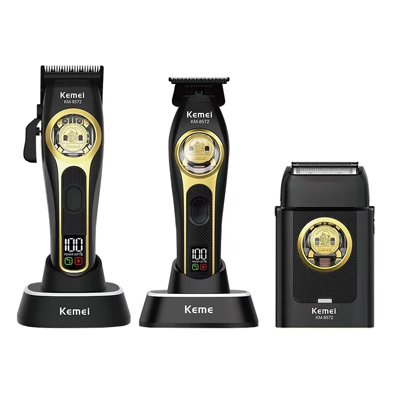 Kemei KM-8572 Profesyonel Üçlü Berber Seti