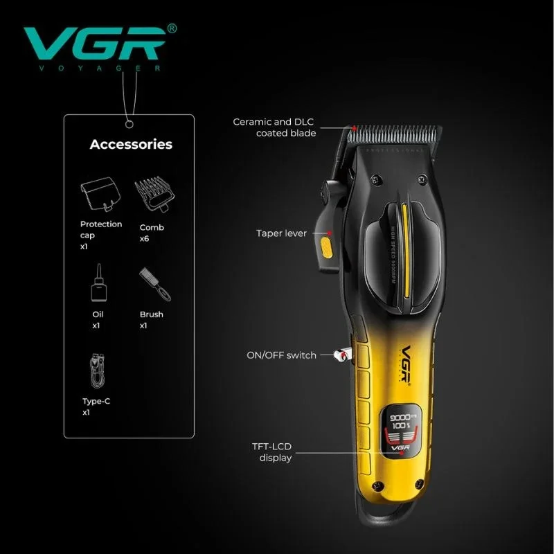 V-026C - Saç Tıraş Makinesi - Seramik DLC Bıçak - 2500mAh