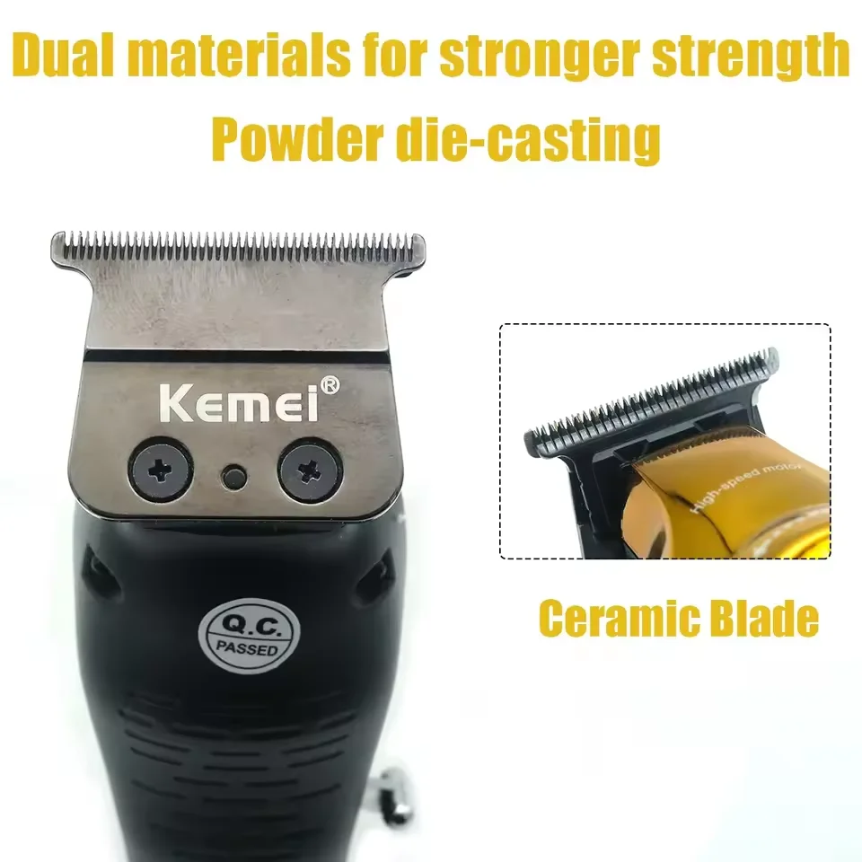Kemei KM-1677 Profesyonel DLC Bıçaklı Saç Sakal Tıraş Makinesi (Trimmer)