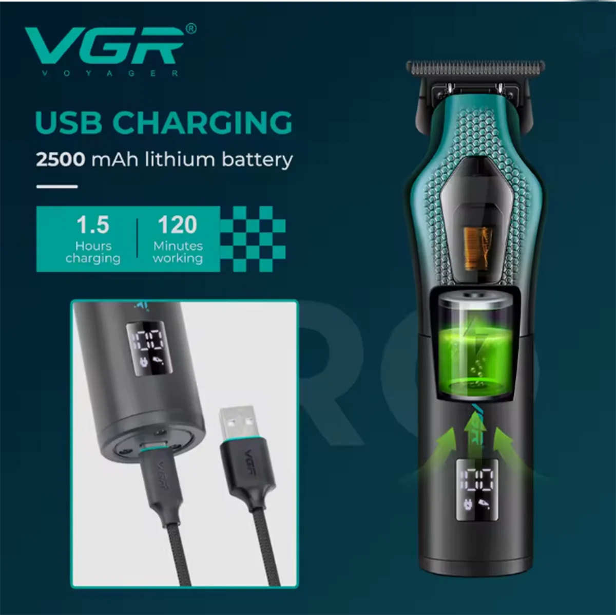 V-997 - 11000RPM - Trimmer Sakal Ense Tıraş Makinesi