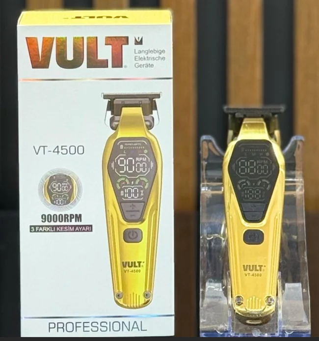 Vult VT-4500 Profesyonel DLC Bıçaklı Saç Sakal Tıraş Makinesi (Trimmer)