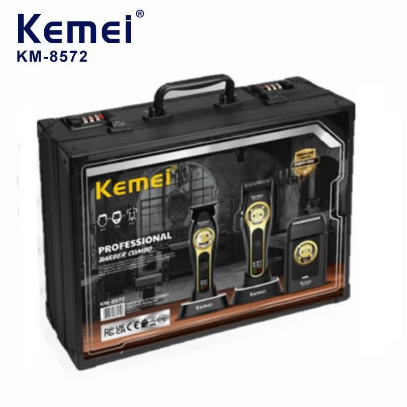 Kemei KM-8572 Profesyonel Üçlü Berber Seti