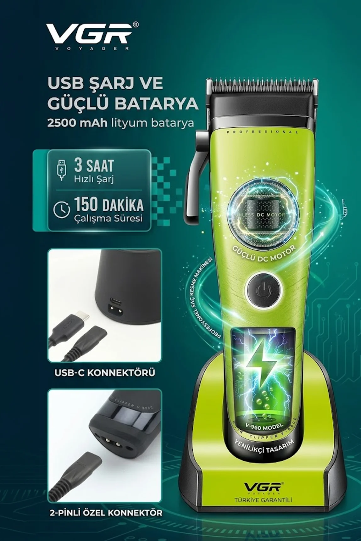 V-880C - Profesyonel Saç Tıraş Makinesi - Clipper