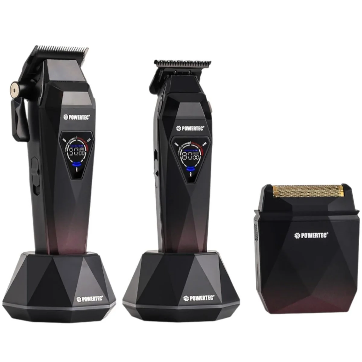 Powertec TR-5800 Profesyonel Saç Sakal Ense Günlük Tıraş Makinesi 3'lü Set