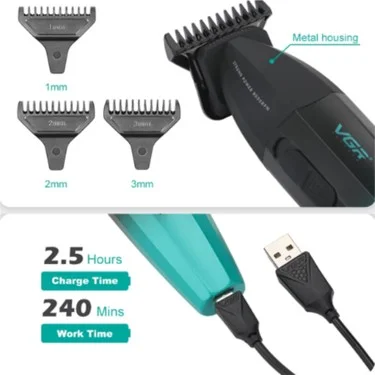 VGR Tıraş Makinesi V-906 Salon Series 9000 RPM Metal Gövde Saç Sakal Kesme Makinesi