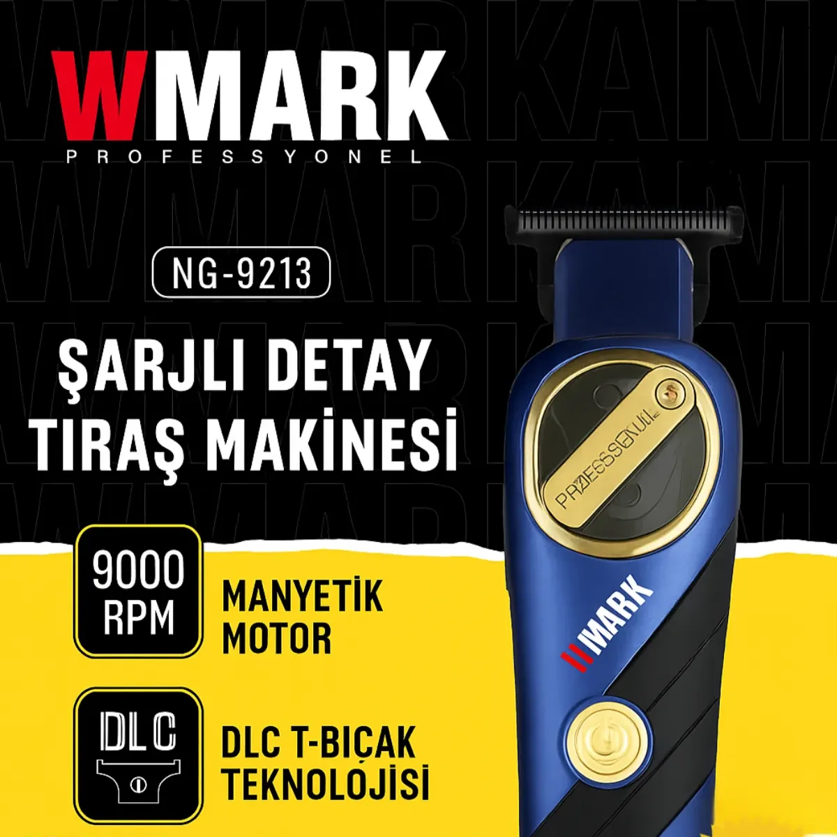 Wmark NG-9213 Profesyonel Saç Sakal Çizim Makinesi (Trimmer)