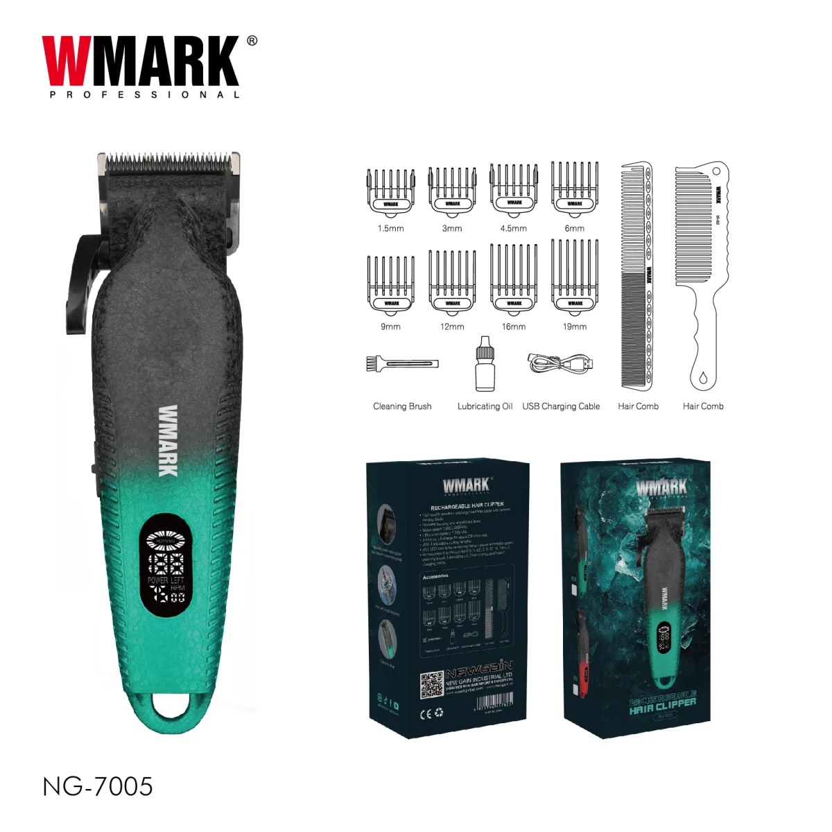 Wmark NG-7005 Profesyonel Saç Tıraş Makinesi (Clipper)