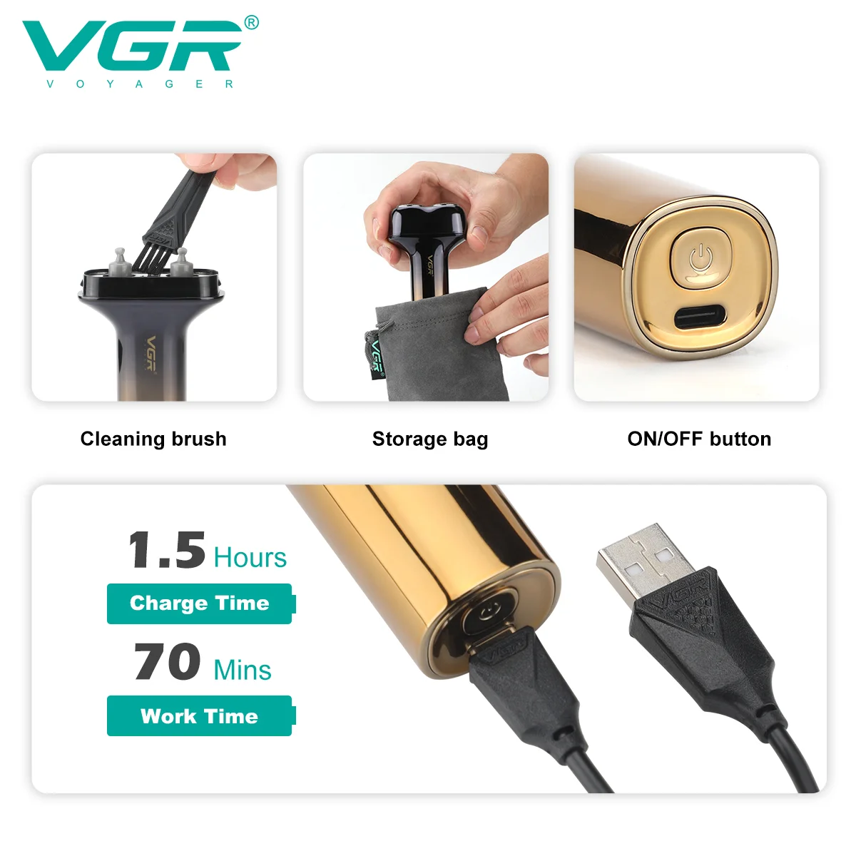 VGR V-355 Profesyonel Sinekkaydı Tıraş Makinesi (Shaver)