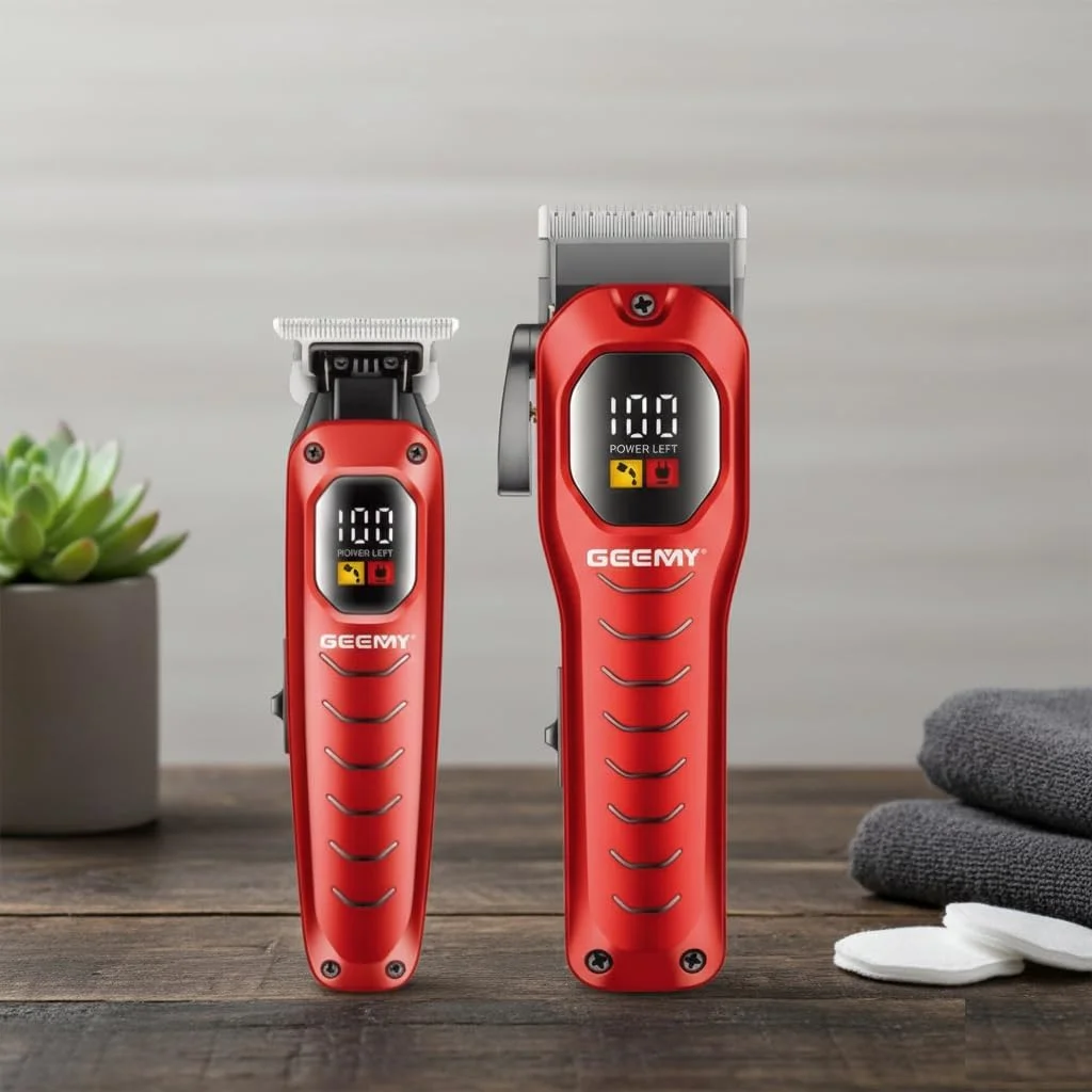 Geemy Profesyonel Saç Sakal İkili Berber Seti (Clipper&Trimmer)