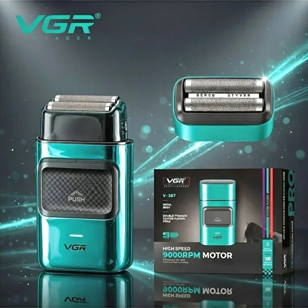 Vgr V-307 Profesyonel Metal Gövdeli Sıfırlayıcı Tıraş Makinesi (Shaver) (TURKUVAZ)