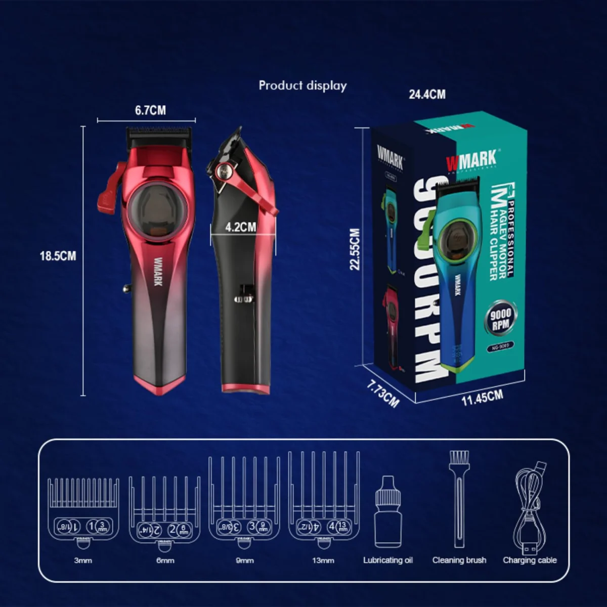 Wmark NG-9009 Profesyonel Saç Tıraş Makinesi (Clipper)