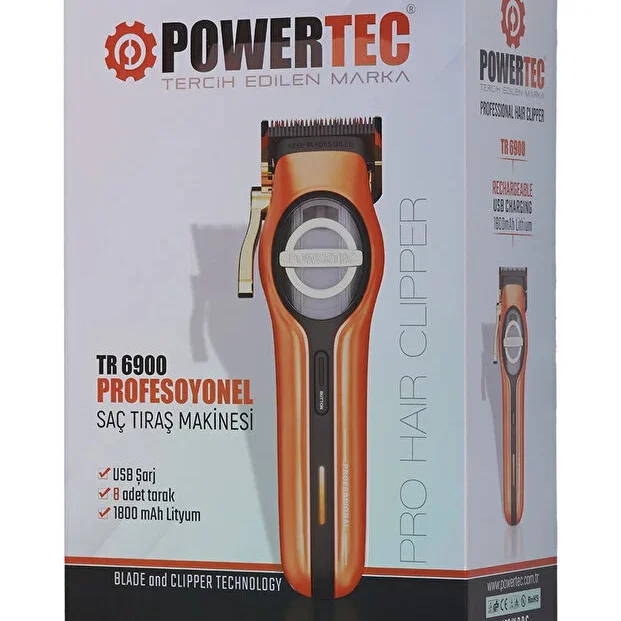 Powertec TR-6900 Profesyonel Saç Tıraş Makinesi (Clipper)
