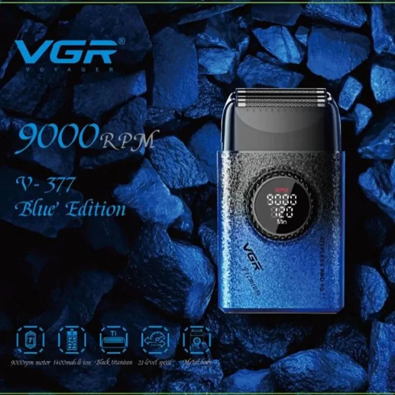 V-377 Günlük Sinekkaydı Sakal Sıfırlama Shaver - Blue Edition