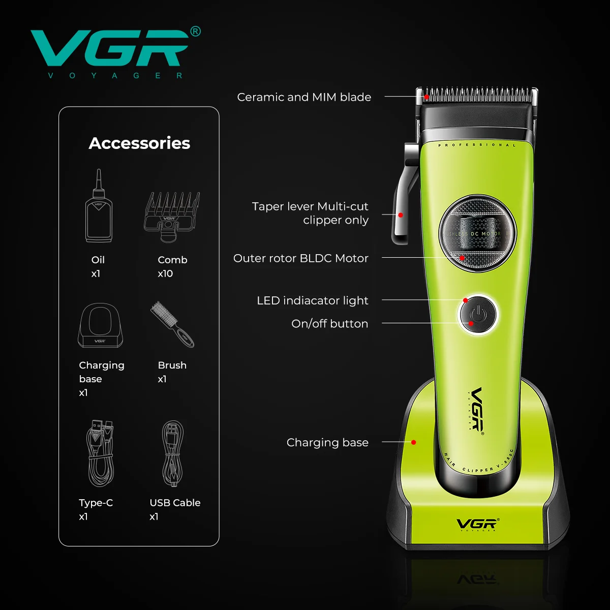 V-880C - Profesyonel Saç Tıraş Makinesi - Clipper