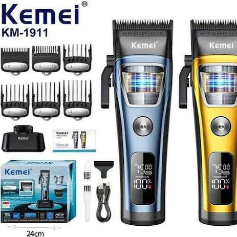 Kemei KM-1911 Profesyonel Saç Tıraş Makinesi (Clipper) (MAVİ)