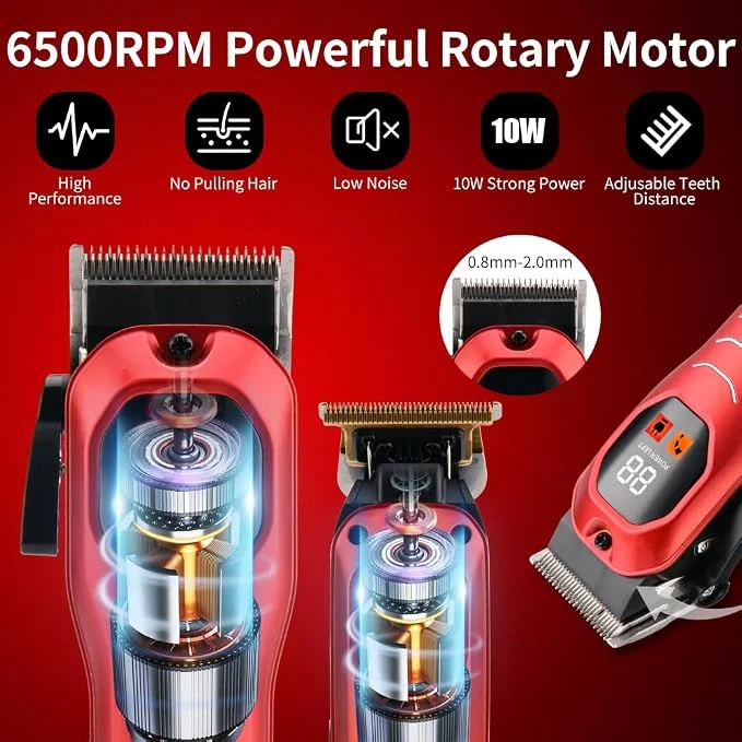 Geemy Profesyonel Saç Sakal İkili Berber Seti (Clipper&Trimmer)