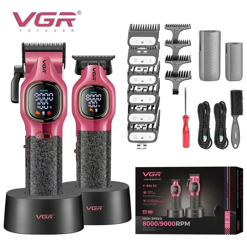 V-886 S2 Saç Sakal Kesme Tıraş Makinesi Seti