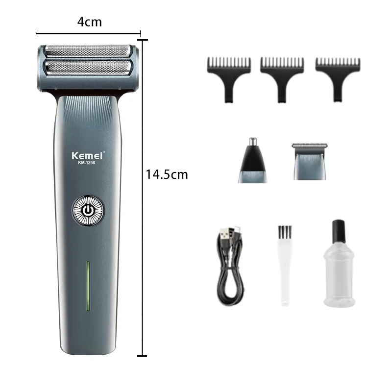Kemei KM-1258 3in1 Saç Kesim Makinesi ve Sakal Tıraş Seti