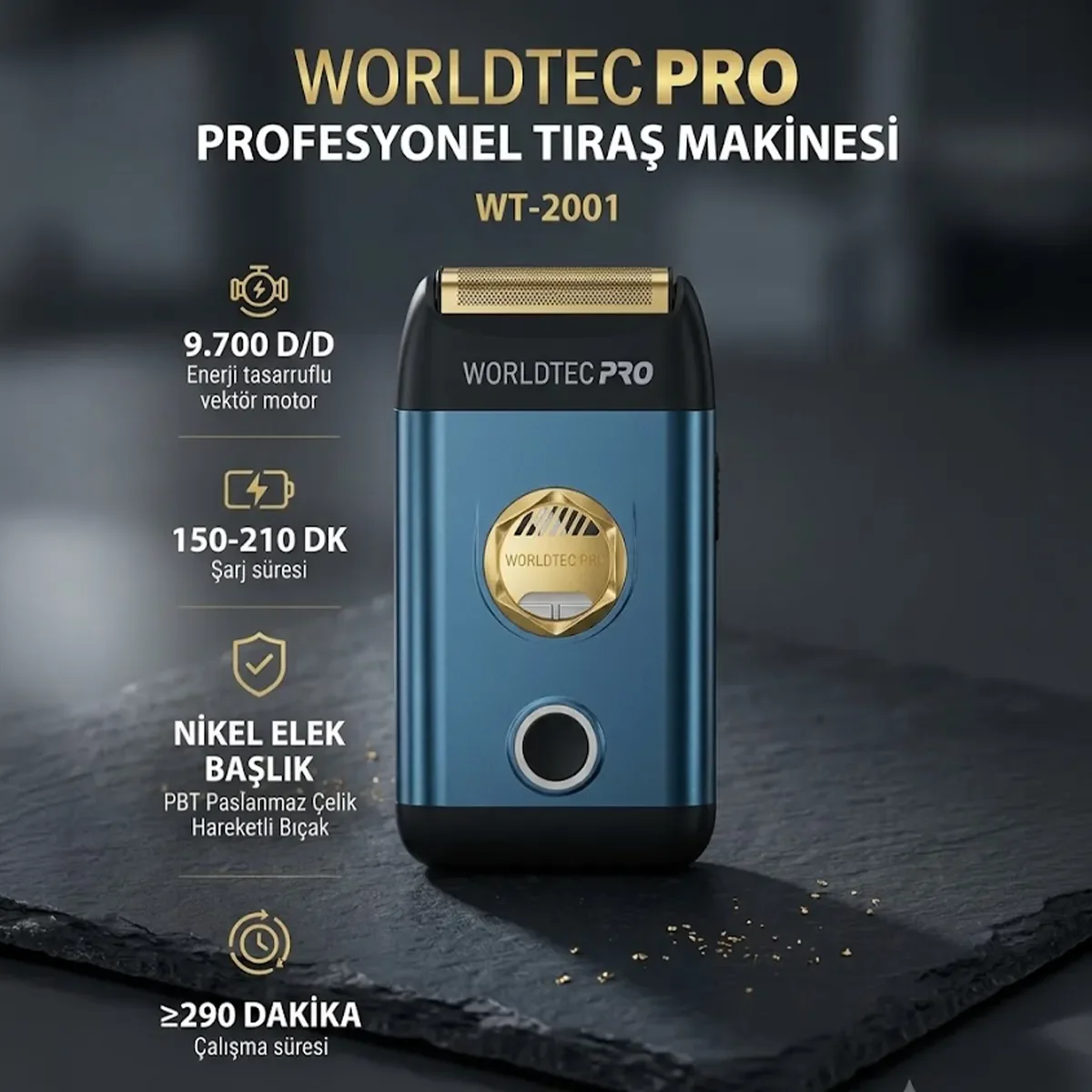 Sinekkaydı Tıraş Makinesi - WORLDTECPRO WT-2001