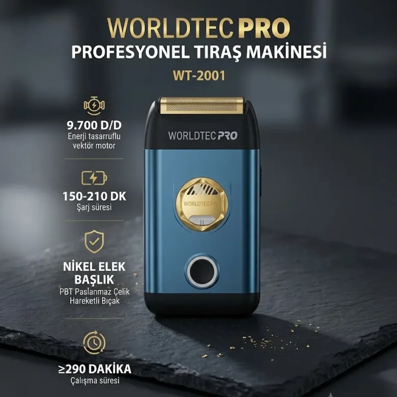 Sinekkaydı Tıraş Makinesi - WORLDTECPRO WT-2001