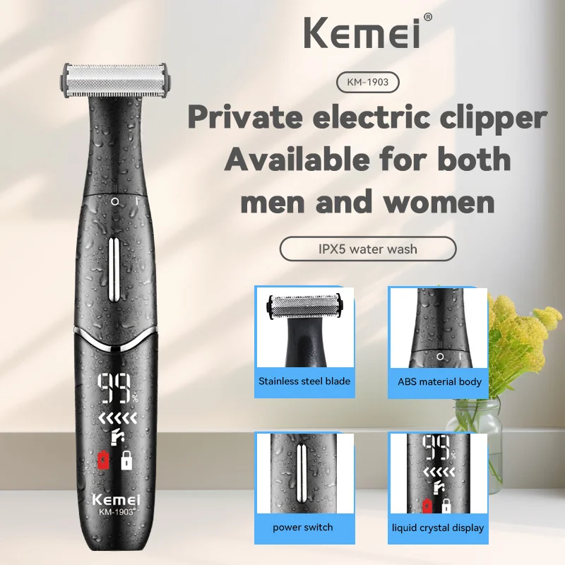 Kemei KM-1903 Vücut Sakal ve Hassas Bölge Tıraş Makinesi