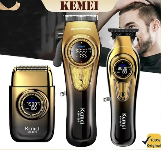 Kemei 3 in 1 Traş Makine Seti
