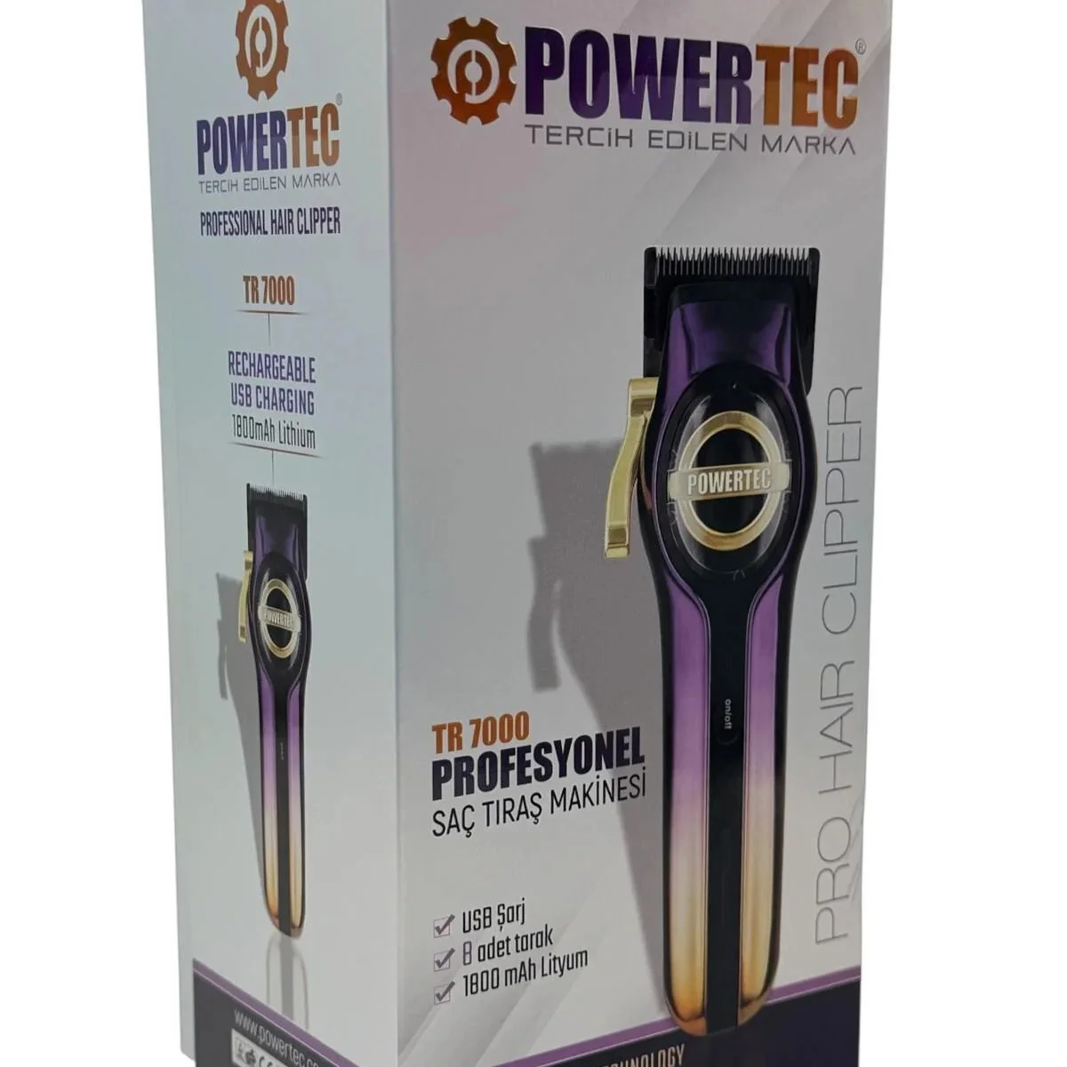 Powertec TR-7000 Profesyonel Saç Tıraş Makinesi (Clipper)