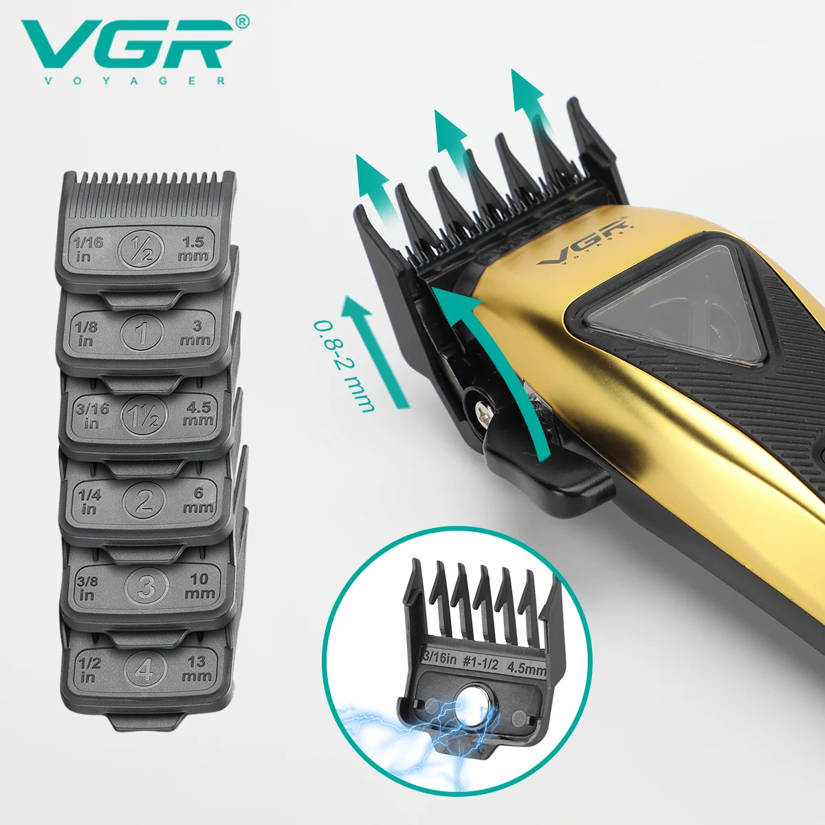 V-015 Clipper Saç Tıraş Makinesi - Yedek Kapak - Taşıma Çantalı