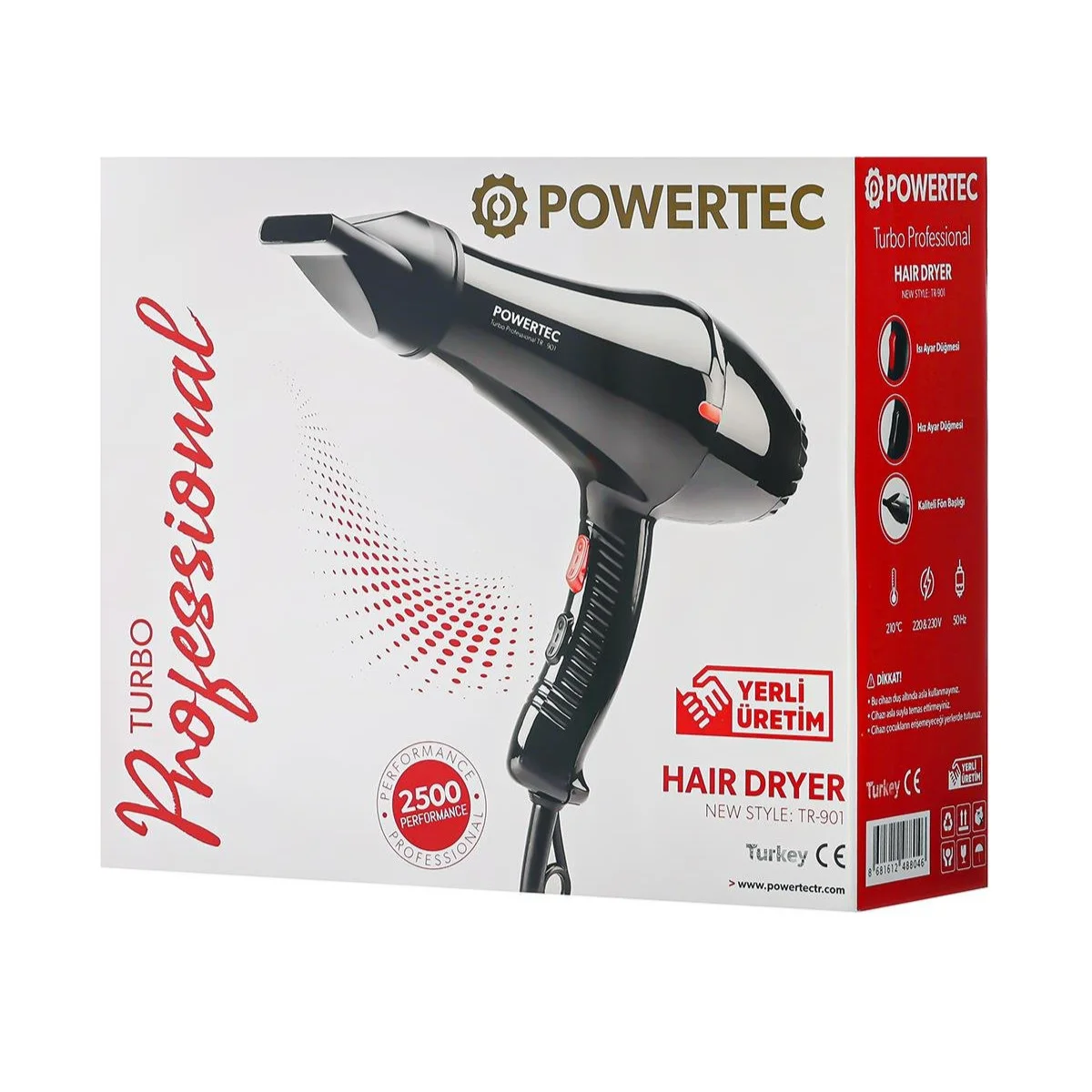 Powertec TR-901 Turbo Profesyonel Fön Makinesi
