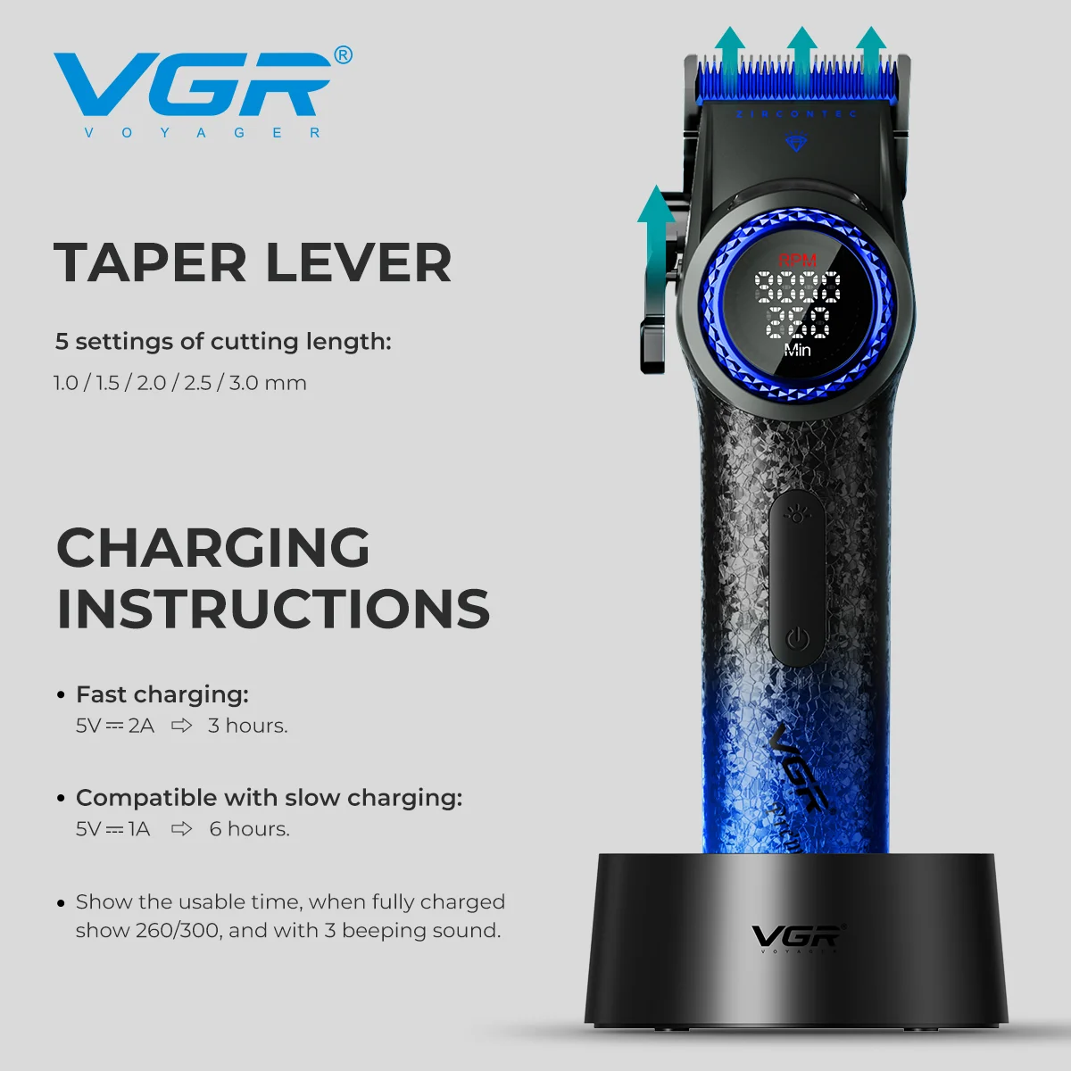 Vgr V-001 Blue Edition Saç Tıraş Makinesi