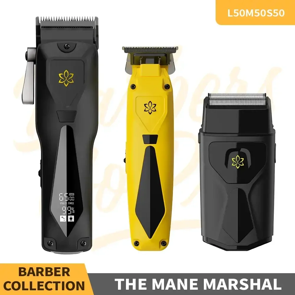Profesyonel 3'lü Berber Seti - Clipper - Trimmer - Shaver (L50-M50-S50)