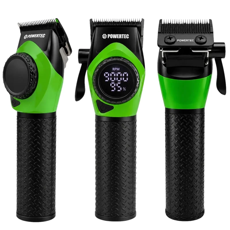 Powertec Profesyonel Şarjlı Saç Tıraş Makinesi | 9000 RPM Dijital Ekranlı