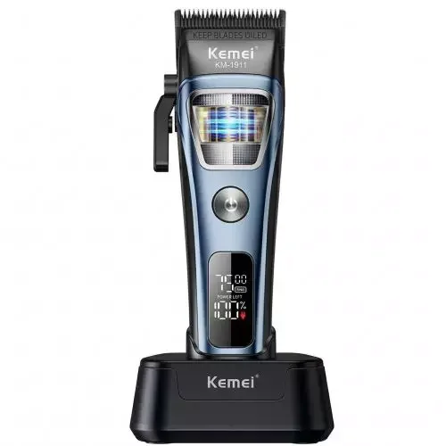 Kemei KM-1911 Profesyonel Saç Tıraş Makinesi (Clipper) (MAVİ)