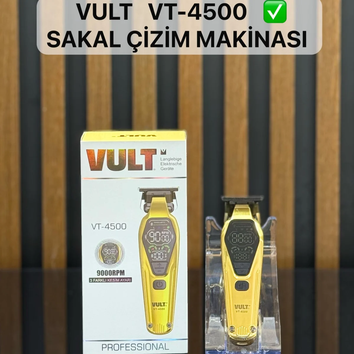 Vult VT-4500 Profesyonel DLC Bıçaklı Saç Sakal Tıraş Makinesi (Trimmer)
