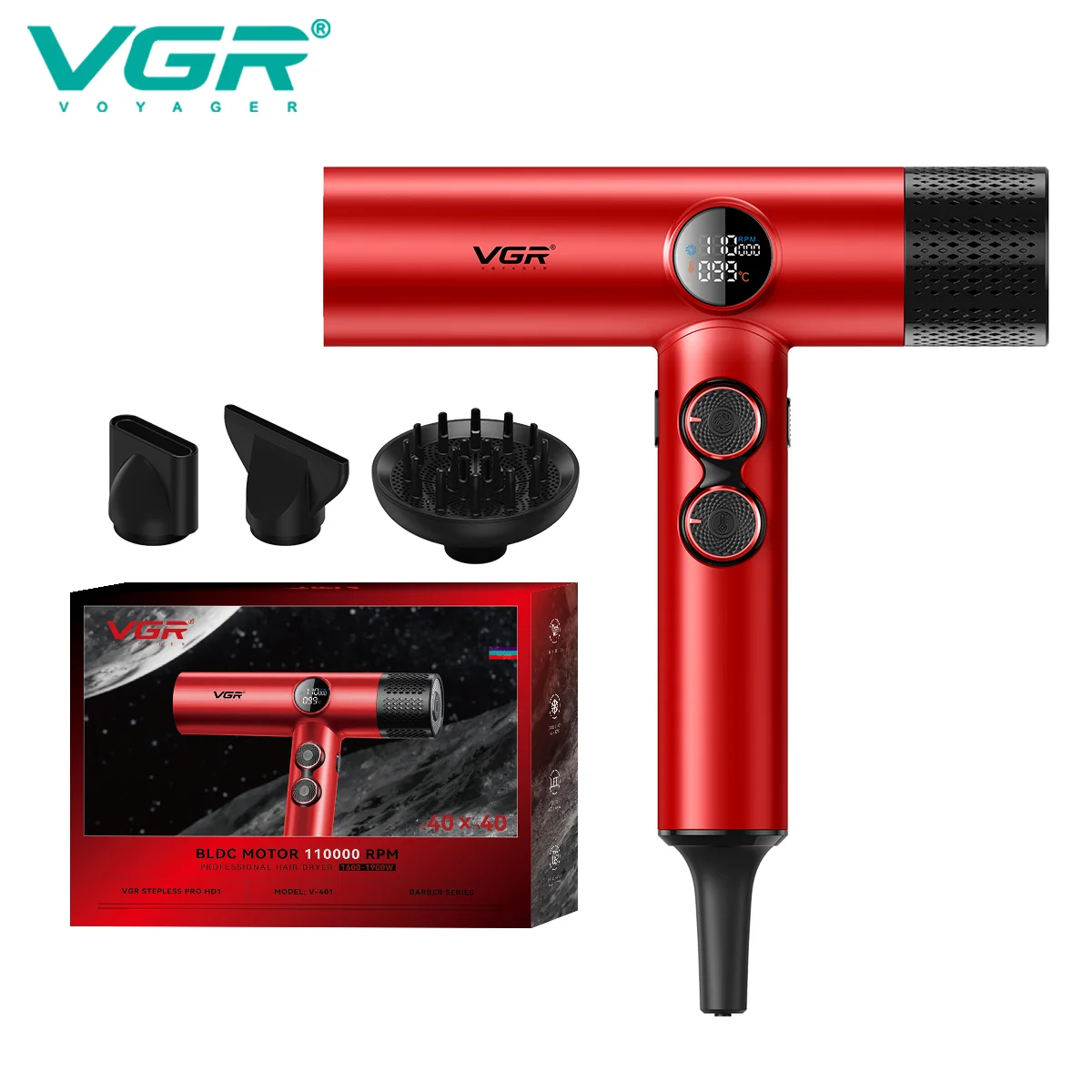 V-401 Profesyonel Fön Makinesi Negatif İyon, BLDC Motorlu - Kurutma Makinesi