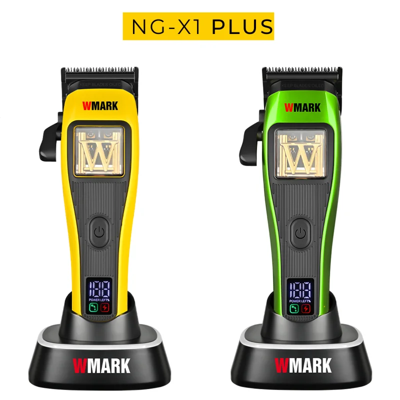 WMARK NG-X1 Plus Şarjlı Saç Tıraş Makinesi – DLC Fade Bıçak, Güçlü Vektör Motor