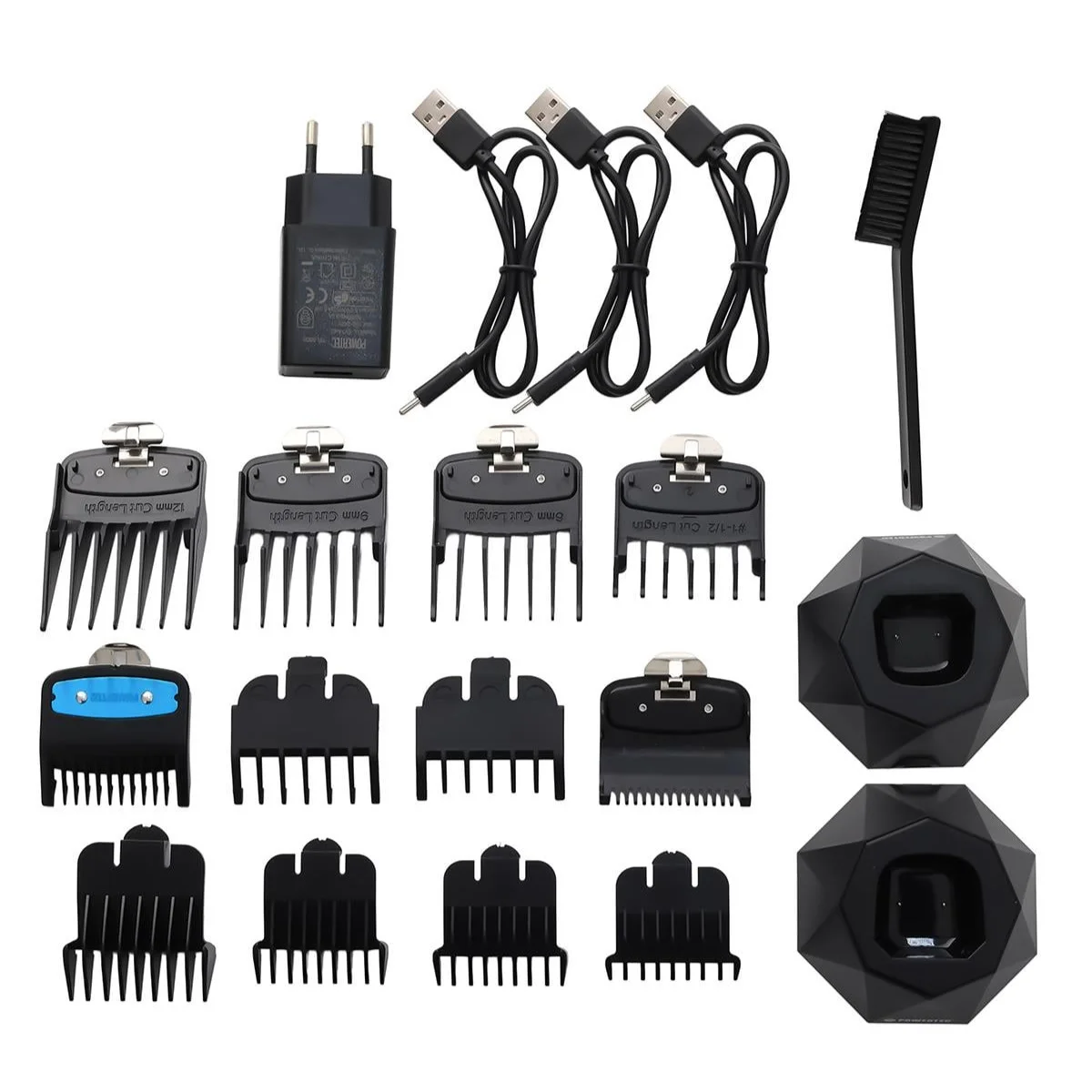 Powertec TR-5800 Profesyonel Saç Sakal Ense Günlük Tıraş Makinesi 3'lü Set